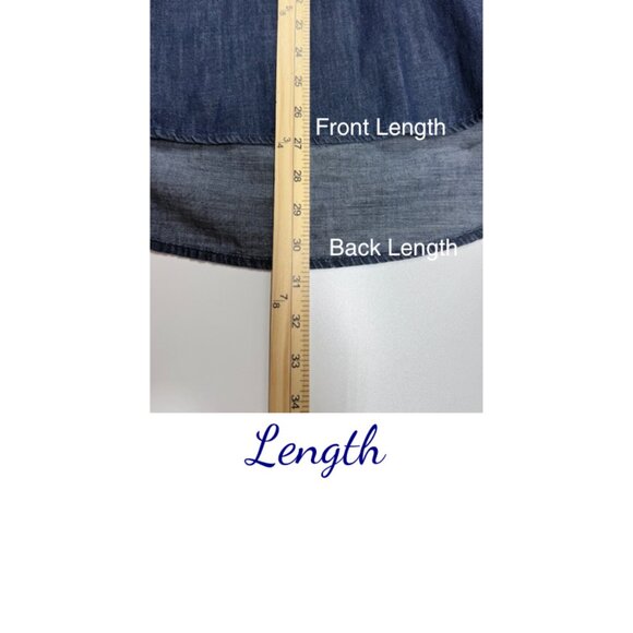 Liz Claiborne Blouse Women's Tunic Top – Dark Denim M Brand NWT - Picture 7 of 9